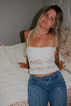 Flower criss cross tank