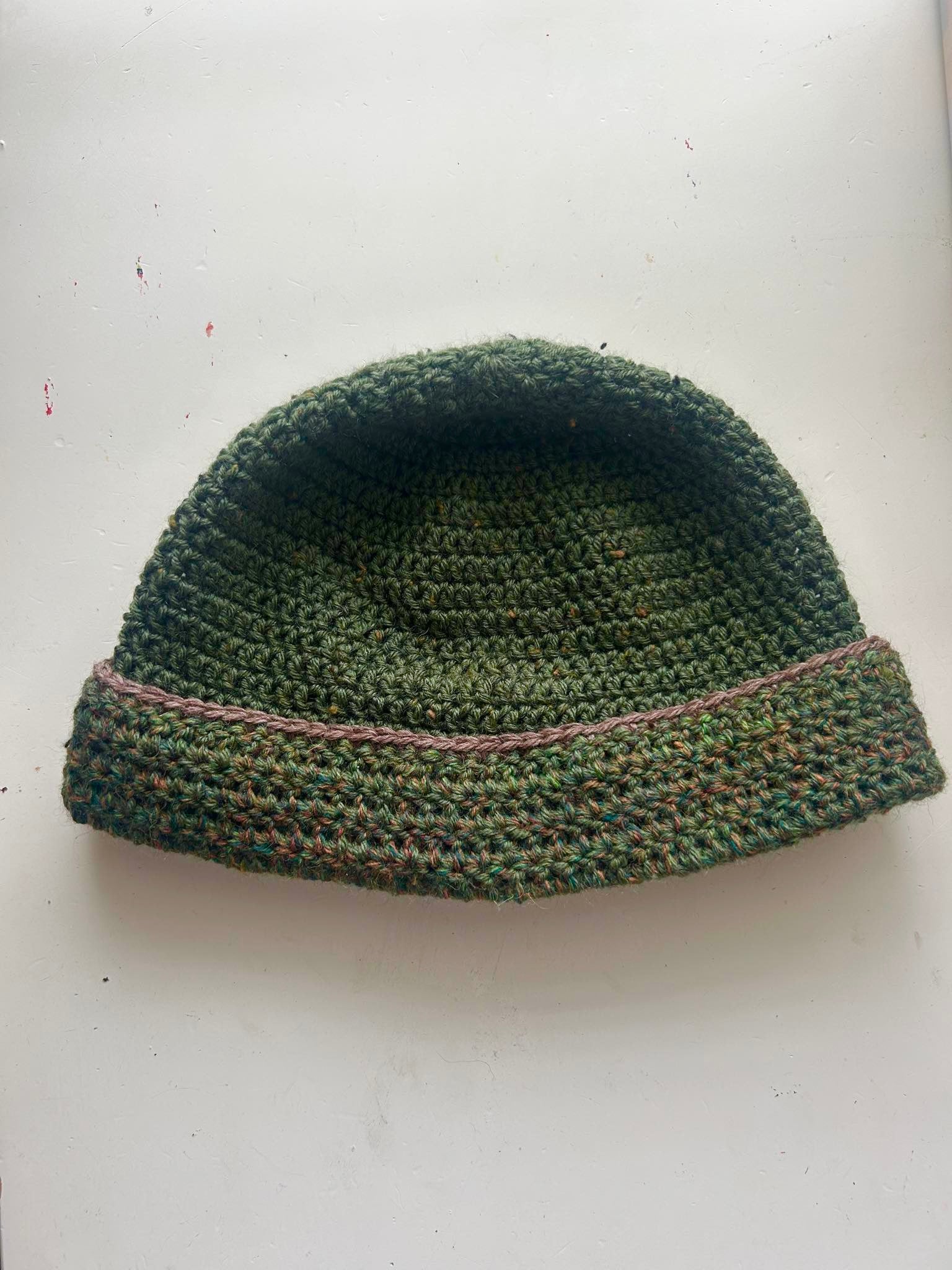 Custom green beanie