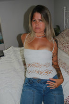 Flower criss cross tank