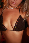 Native beaded bikini *top